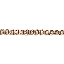 細線細工の段ボールレースリボン  波形  衣料品用  家の装飾  暗赤色  3/8インチ（9~10mm）&nbsp;OCOR-H105-01