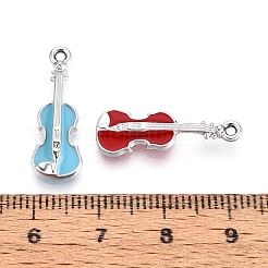 合金エナメルチャーム  ギターチャーム  プラチナ  23x8x3mm  穴：1.4mm&nbsp;PALLOY-T092-28P
