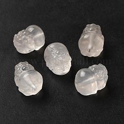 天然石クオーツクリスタルビーズ  ロッククリスタルライオンビーズ  14x11x10mm  穴：1.4mm&nbsp;G-B100-01
