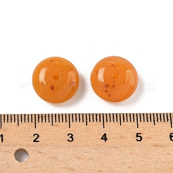 アクリル天然石風ビーズ  ロンデル  ツートン  ダークオレンジ  13~15.5x6~7.5mm  穴：1.8mm  約657個/500g&nbsp;MACR-K359-65K
