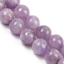 天然ラベンダーアメジストビーズ連売り  ラウンド  10mm  穴：1mm  約40~41個/連  15.47~15.75''（39.3~40センチメートル）&nbsp;G-F792-C08-01