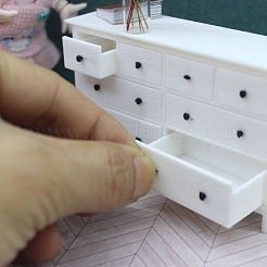 ドールハウス シミュレーション家具 ミニチュア引き出し  マイクロランドスケープドールハウスアクセサリー  小道具の装飾のふりをする  ホワイト  100x30x60mm&nbsp;PW-WGE7494-01