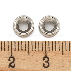 Ccbプラスチックスペーサービーズ  ディスク  プラチナ  6.5x2.5mm  穴：2.5mm&nbsp;CCB-L014-10P