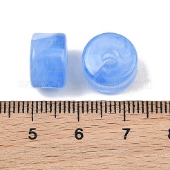 不透明アクリル天然石風ビーズ  渦巻き状の柱  コーンフラワーブルー  12x8mm  穴：3mm  約526個/500g&nbsp;AC-CBA3EFE-02I
