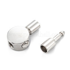 変色しにくい304ステンレススチール製バヨネット留め具  フラットラウンド  ステンレス鋼色  22x9.5x5mm  穴：3mm&nbsp;STAS-P285-03P