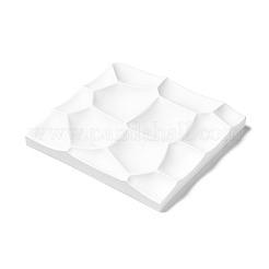 ハニカム樹脂リングオーガナイザートレイ  指輪収納用ジュエリースタンド  ホワイト  14x14x1.85cm&nbsp;ODIS-A012-04