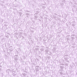透明ガラスビーズ  ラウンド  パールピンク  4x3mm  穴：1mm  約4500個/袋&nbsp;SEED-S040-09A-10