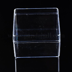 ポリスチレンプラスチックビーズ貯蔵容器  正方形  透明  8x8x5cm&nbsp;LS-CON-N011-039
