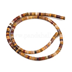 天然石モッカイトビーズ連売り  フラットラウンド/ディスク  3.8~4.2x2~4.5mm  穴：0.8~1mm  約152~180個/連  15.1~15.5インチ（38.5~39.5cm）&nbsp;G-F631-A20