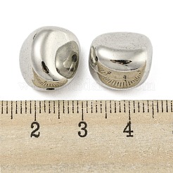 CCBプラスチックビーズ  プラチナ  異形  13.5x13x10.5mm  穴：1.8mm&nbsp;CCB-P013-25D-P