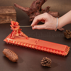 戦士プラスチック香炉  家の装飾のための香炉  レッドオレンジ  29.5x7.7x10.9cm&nbsp;AJEW-WH0455-392