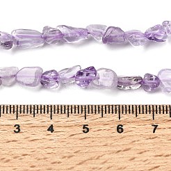 天然石アメジストビーズ連売り  ナゲット  タンブルストーン  6~10x6~8x4~5mm  穴：1mm  約28~30個/連  7.87''（20センチメートル）&nbsp;G-B161-A02