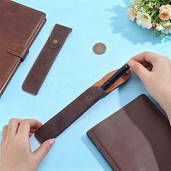 長方形のPUレザーペンケース  ココナッツブラウン  157x34x2.5mm&nbsp;AJEW-WH0485-46A