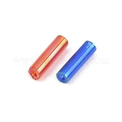50g 透明色 レインボーガラス ラッパビーズ  ABカラー  ミックスカラー  6x1.8mm  穴：0.6mm&nbsp;GLAA-FP0001-23