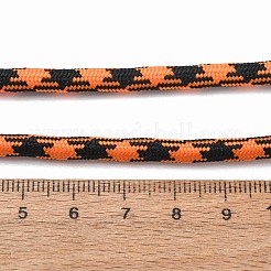 ポリコットン製の編み込みコード（芯入り）  ラウンド  靴ひも用  キーホルダーストラップ  ロープブレスレットの作り方  ダークオレンジ  5mm  約90~100ヤード/バンドル&nbsp;OCOR-NH0002-01-19