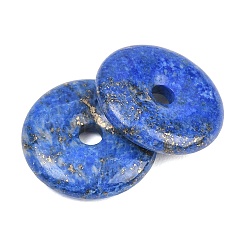 天然石ラピスラズリペンダント  ドーナツ/円盤チャーム  25x5.5~6mm  穴：4~4.5mm&nbsp;G-B196-01A-04