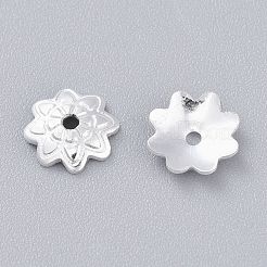 201ステンレススチールビーズキャップ  マルチ花弁  花  銀  7x2mm  穴：1.2mm&nbsp;STAS-K210-03S