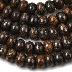 天然石ブロンザイトビーズ連売り  ロンデル  6.5~7x4~4.5mm  穴：0.8mm  約89個/連  15.35''（39センチメートル）&nbsp;G-A280-A16-01