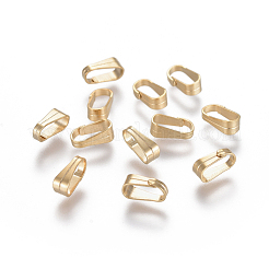 304ステンレススチールスナップオンベイル  18KGP本金メッキ  6x3x2.2mm  5.5x2.5mm内径&nbsp;STAS-E436-27G