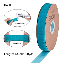 ベルベットリボン  片面  ギフト包装用  パーティーデコレーション  ダークターコイズ  1インチ（25mm）  約18.59~19.69ヤード（17~18m）/ロール&nbsp;SRIB-WH0006-18A