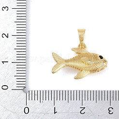 真鍮チャーム  エナメル  魚のチャーム  カドミウムフリー＆鉛フリー  18KGP本金メッキ  15x20x7.5mm  穴：3.5mm&nbsp;KK-H273-52G-01