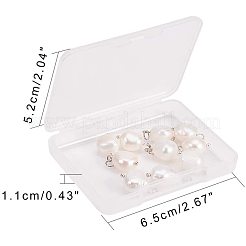 天然養殖淡水パールペンダント  真鍮パーツ  乳白色  16x9~10mm  穴：3mm  10個/箱&nbsp;PEAR-PH0001-01