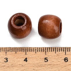 メープルウッドヨーロッパビーズ  バレル  大穴ビーズ  キャメル  12x11mm  穴：5.5mm&nbsp;WD-CBA7A54-03C