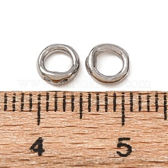 304ステンレススチールリンクリング  リング形状、ループ2つ  ステンレス鋼色  5.5x2mm  内径：3mm&nbsp;STAS-F362-05A-P