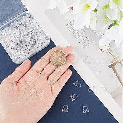 プラスチッククリップオンイヤリング金具250個  ピアスのセッティング  透明  11.5x9x1mm  穴：0.8mm&nbsp;KY-SC0001-70