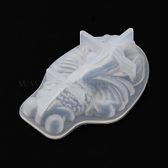DIYシリコンモールド  デコレーションメイキング  レジン型  UVレジン用  エポキシ樹脂  魚  ホワイト  55x36x10mm&nbsp;DIY-TAC0026-08D