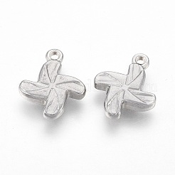 変色しにくい201ステンレススチールペンダント  風車  ステンレス鋼色  14x12x3mm  穴：1.4mm&nbsp;STAS-O118-41P