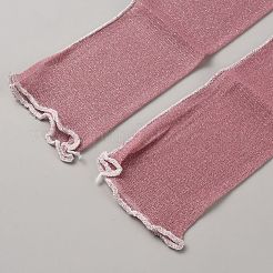 ポリエステルの長袖  日焼け止めスリーブ  淡いバイオレットレッド  503~507x82~85x0.4mm&nbsp;AJEW-WH0709-231F