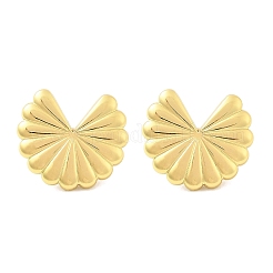 女性用304ステンレススチールスタッドピアス  花  ゴールドカラー  25x23mm&nbsp;EJEW-A125-65G