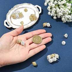 合金ラインストーンマグネット留め具10袋  カン付き  ラウンド  銀  16x10mm  穴：1.5mm&nbsp;RB-FS0001-08S