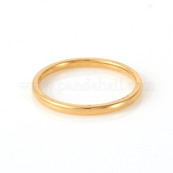 201ステンレススチールプレーンバンドリング  ゴールドカラー  usサイズ4（14.8mm）  1.5mm&nbsp;RJEW-G107-1.5mm-4-G