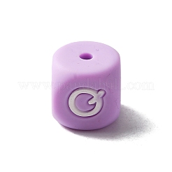 シリコンビーズ  文字スタイル  キューブ  文字.q  12x12x12mm  穴：2mm&nbsp;SIL-WH0008-18Q