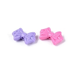不透明なプラスチックビーズ  蝶結び  ミックスカラー  19.5x29.5x8.5mm  穴：2.8mm  約216個/500g&nbsp;KY-N025-27