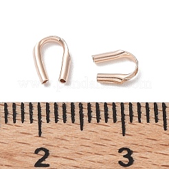 ロジウムメッキ925スターリングシルバーワイヤーガーディアン  ローズゴールド  5.5x4.5x1mm  穴：0.6mm&nbsp;STER-P050-01RG