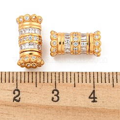 スターリングシルバーのマイクロパヴェキュービックジルコニアスクリュークラスプ925個  花  18KGP本金メッキ  ホワイト  13x6.5mm  穴：2mm&nbsp;STER-U001-05A-G