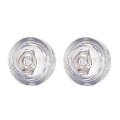 925スターリングシルバーピアスキャッチ  スタンプ925個付き  銀  5.5x4mm  穴：0.8mm&nbsp;STER-K167-036S