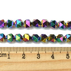 電気メッキガラスビーズセット  多面カットラウンド  カラフル  5.5x5x6mm  穴：1mm  約101個/連  22.05''（56センチメートル）&nbsp;EGLA-K061-07A-FP01
