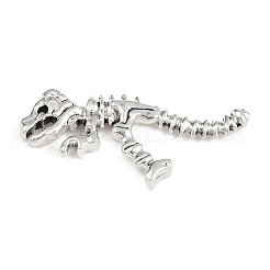 合金のチベット風チャーム  恐竜  アンティークシルバー  23x31x3mm  穴：3x1.6mm  約421個/1000g&nbsp;TIBE-B003-15AS