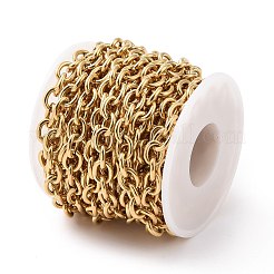 イオンプレーティング（IP）304ステンレススチールアズキチェーン  溶接されていない  ゴールドカラー  7.8mm  リンク：9.9x7.8x1.9mm&nbsp;CHS-L020-040G