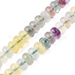 天然な色鮮やかな蛍石ビーズ連売り  ロンデル  8x5mm  穴：1mm  約41~44個/連  7.80~8''（19.8~20.5センチメートル）&nbsp;G-T138-75