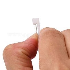 プラスチックブローチパーツ  バックバーピン  プラチナ  22x5mm&nbsp;JEWB-Q025-01A