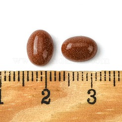 合成ゴールドストーン金砂石カボション  オーバル  8~8.5x6~6.5x2.5~3.5mm&nbsp;G-A094-01B-57