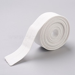 （訳あり商品：黄ばみ）  平らな弾性ゴムバンド  ホワイト  25mm  約5.46ヤード（5m）/バンドル&nbsp;OCOR-XCP0001-08
