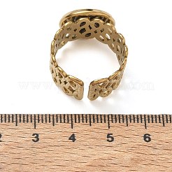 304ステンレススチールカフリング部品  丸いベゼルパッドリングセッティング  イオンプレーティング（ip）  長持ちメッキ  ゴールドカラー  18mm  トレイのサイズ：14mm&nbsp;SA-CBA37BC-14D-G