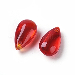 クリアガラスチャーム  ティアドロップ  ミックスカラー  14x8x5mm  穴：1.2mm&nbsp;GLAA-H016-11K
