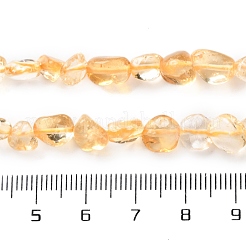 加熱された天然シトリンビーズ連売り  ナゲット  タンブルストーン  4.5~11.5x3~7x3.5~6mm  穴：1.2mm  約48~68個/連  15.35~15.94''（39~40.5センチメートル）&nbsp;G-P497-01C-39